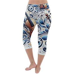 Lightweight Velour Capri Yoga Leggings 