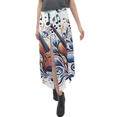 Velour Split Maxi Skirt 