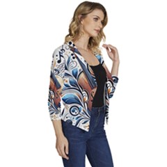 Women s Casual 3/4 Sleeve Spring Jacket 