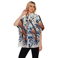 Women s Batwing Button Up Shirt 