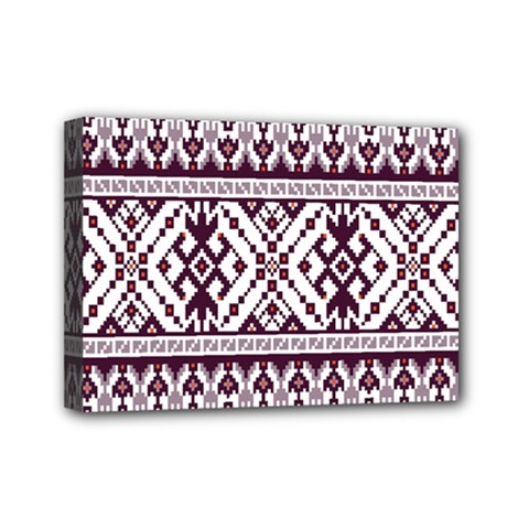 Illustration Ukrainian Folk Seamless Pattern Ornament Mini Canvas 7  x 5  (Stretched) from ArtsNow.com