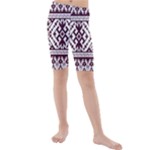 Illustration Ukrainian Folk Seamless Pattern Ornament Kids  Mid Length Swim Shorts