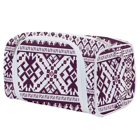 Illustration Ukrainian Folk Seamless Pattern Ornament Toiletries Pouch from ArtsNow.com