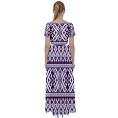 High Waist Short Sleeve Maxi Dress 