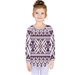 Illustration Ukrainian Folk Seamless Pattern Ornament Kids  Long Sleeve T-Shirt