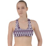 Illustration Ukrainian Folk Seamless Pattern Ornament Criss Cross Racerback Sports Bra