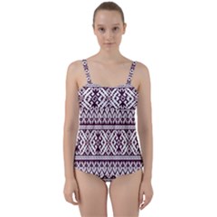 Twist Front Tankini Set 