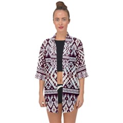 Open Front Chiffon Kimono 