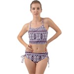 Illustration Ukrainian Folk Seamless Pattern Ornament Mini Tank Bikini Set