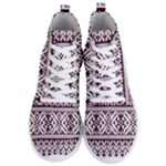 Illustration Ukrainian Folk Seamless Pattern Ornament Men s Lightweight High Top Sneakers