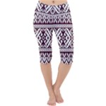 Illustration Ukrainian Folk Seamless Pattern Ornament Lightweight Velour Cropped Yoga Leggings