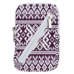 Illustration Ukrainian Folk Seamless Pattern Ornament Belt Pouch Bag (Large) from ArtsNow.com