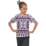 Illustration Ukrainian Folk Seamless Pattern Ornament Kids  Mesh Piece T-Shirt