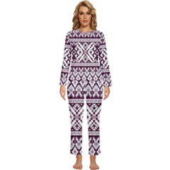 Womens  Long Sleeve Lightweight Pajamas Set 