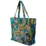 Abstract petals Zip Up Canvas Bag