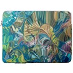 Abstract petals 17  Vertical Laptop Sleeve Case With Pocket