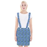Blue Roses Garden Braces Suspender Skirt