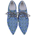 Blue Roses Garden Pointed Oxford Shoes