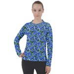 Blue Roses Garden Women s Pique Long Sleeve T-Shirt