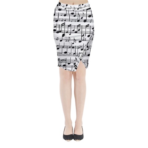 Harmonize Your Soul Midi Wrap Pencil Skirt from ArtsNow.com