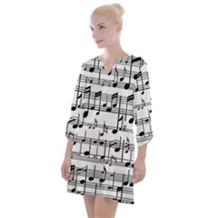 Open Neck Shift Dress 