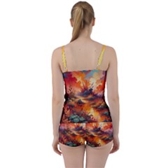 Tie Front Two Piece Tankini 