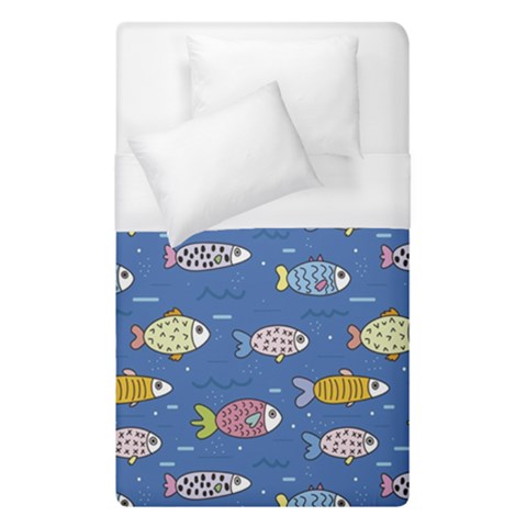 Sea Fish Blue Submarine Animals Patteen Duvet Cover (Single Size) from ArtsNow.com