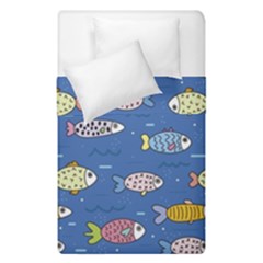 Sea Fish Blue Submarine Animals Patteen Duvet Cover Double Side (Single Size) from ArtsNow.com