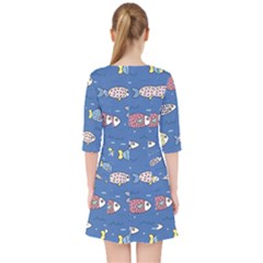 Quarter Sleeve Pocket Dress 