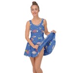 Sea Fish Blue Submarine Animals Patteen Inside Out Casual Dress