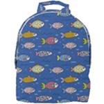 Sea Fish Blue Submarine Animals Patteen Mini Full Print Backpack