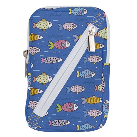 Sea Fish Blue Submarine Animals Patteen Belt Pouch Bag (Large) from ArtsNow.com