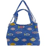 Sea Fish Blue Submarine Animals Patteen Double Compartment Shoulder Bag