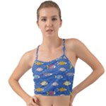 Sea Fish Blue Submarine Animals Patteen Mini Tank Bikini Top