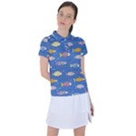 Sea Fish Blue Submarine Animals Patteen Women s Polo T-Shirt