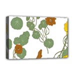 Nasturtium Flowers Plant Leaves Deluxe Canvas 18  x 12  (Stretched)