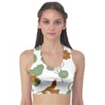 Nasturtium Flowers Plant Leaves Fitness Sports Bra