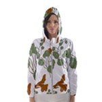 Nasturtium Flowers Plant Leaves Women s Hooded Windbreaker