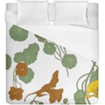 Nasturtium Flowers Plant Leaves Duvet Cover (King Size)