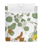 Nasturtium Flowers Plant Leaves Duvet Cover Double Side (Full/ Double Size)