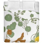 Nasturtium Flowers Plant Leaves Duvet Cover Double Side (California King Size)