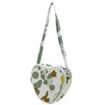 Nasturtium Flowers Plant Leaves Heart Shoulder Bag