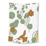 Nasturtium Flowers Plant Leaves Medium Tapestry