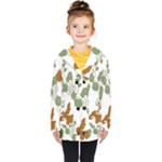 Nasturtium Flowers Plant Leaves Kids  Double Breasted Button Coat