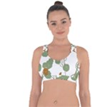 Nasturtium Flowers Plant Leaves Cross String Back Sports Bra