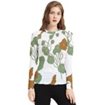 Nasturtium Flowers Plant Leaves Women s Long Sleeve Rash Guard