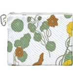 Nasturtium Flowers Plant Leaves Canvas Cosmetic Bag (XXXL)