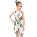 Nasturtium Flowers Plant Leaves Kids  Overall Dress