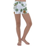 Nasturtium Flowers Plant Leaves Kids  Lightweight Velour Yoga Shorts