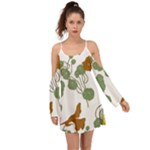 Nasturtium Flowers Plant Leaves Boho Dress